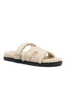 Sandra Shearling Sandals Taupe