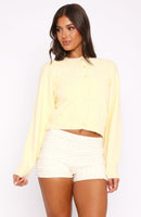 Warm Whispers Knit Cardigan Lemon