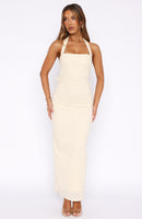 Counting On It Halter Maxi Dress Cream