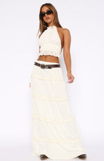 No Contact Maxi Skirt Off White