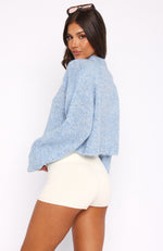 Going Through The Motions Knit Sweater Baby Blue