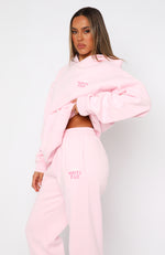 With Love Always Oversized Hoodie Baby Pink