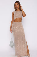 Your Baby Embellished Maxi Dress Beige