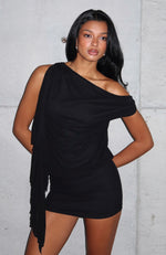 Sicilian Dreams Mini Dress Black