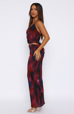 No Later Maxi Skirt Garnet
