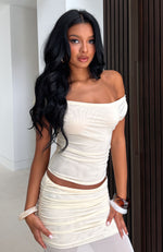 Need Your Heart Off Shoulder Top Cream