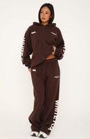 Higher Ground Wide Leg Sweatpants Chocolate