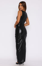 The Finale PU Maxi Dress Black