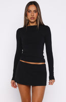 Hard To Please Mini Skort Black
