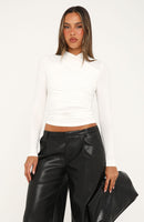Quiet Crush Long Sleeve Top Off White