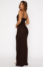 High Voltage Maxi Dress Chocolate