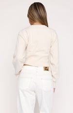 No Stoppin Me Knit Cardigan Cream