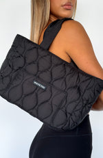 Always Moving Quilted Mini Tote Bag Black