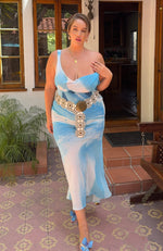 Amore Maxi Dress Aqua Blossom