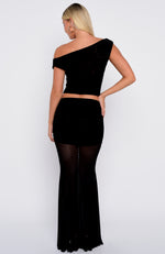 Need Your Heart Maxi Skirt Black