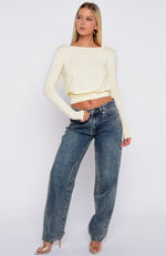 Love On Lock Long Sleeve Top Cream