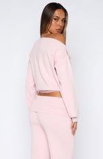 Can't Find The Words Knit Sweater Pink