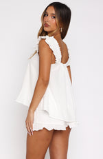Sleepy Girl Pyjama Top White