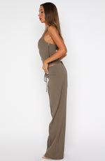 He Said She Said Pants Olive