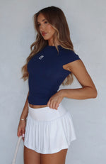 Missed The Party Mini Skort White