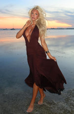 Grande Dame Maxi Dress Chocolate