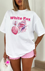 Hear The Ocean Oversized Tee White