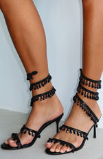 Soliel Wrap Heels Black