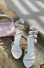Soliel Wrap Heels White/Clear