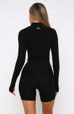 Fit Focus Long Sleeve Quarter Zip Black