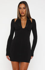 Future Broken Heart Long Sleeve Mini Dress Black