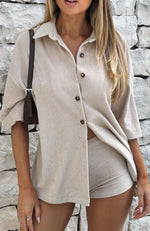 Leave Me Behind Terry Shirt Nude