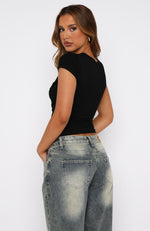 Never Sorry Tee Black