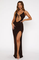 High Voltage Maxi Dress Chocolate