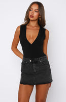 Bethany Denim Mini Skirt Black Acid