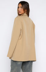 Catch Me Now Oversized Blazer Sand