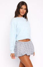Warm Whispers Knit Cardigan Baby Blue