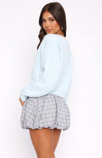 Warm Whispers Knit Cardigan Baby Blue