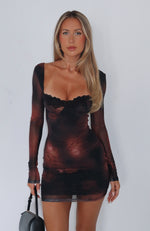 No Other Love Long Sleeve Mini Dress Auburn Embers