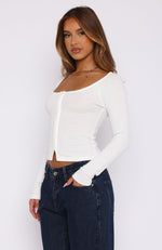 Always Right Long Sleeve Top White