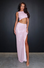 Your Baby Embellished Maxi Dress Baby Pink