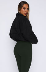 Courchevel Long Sleeve Zip Front Puffer Black