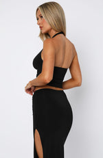 Made You Look Halter Top Black
