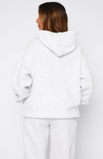 Give It A Try Oversized Hoodie Grey Marle
