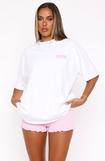 Everything Is Peachy Oversized Tee White