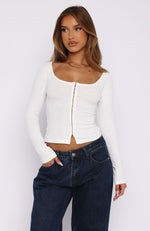 Always Right Long Sleeve Top White