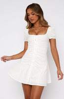 Don't Assume Mini Dress White