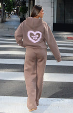 11th Street City Girl At Heart Wide Leg Sweatpants Cinnamon Bun