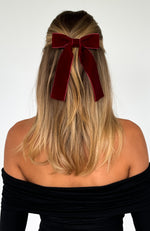 Xenia Hair Clip Burgundy