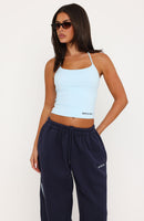 We Both Know Halter Top Blue