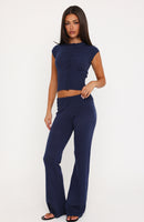 Almost Love Knit Pants Navy